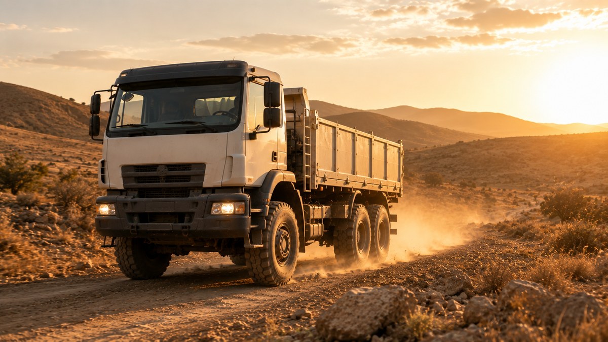 Truck on a mixed on/off-road — on/off-road TBR truck tires